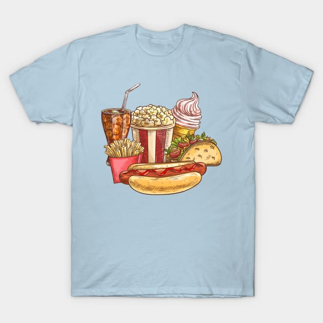 Junk food T-Shirt by Mako Design 